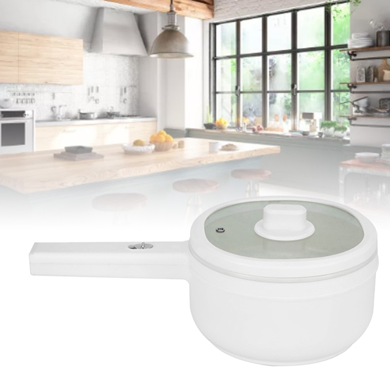Smart Pot - 多機能電気鍋 透明蓋 スマートミニクッカー ホワイト 寮のキッチン用