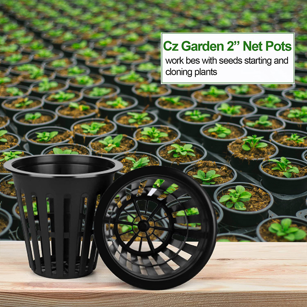 Hydroponic Grow Pod - 2インチの園芸用育苗ポット、植物ネットカップ、UV耐性、スロット付きメッシュバスケット、水耕栽培、アクアポニックス、蘭、ガーデニング用