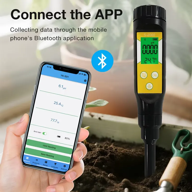 WAP01スマート土壌pHメーター、高精度温度酸性度測定（0 - Smart Pot のレビューと価格