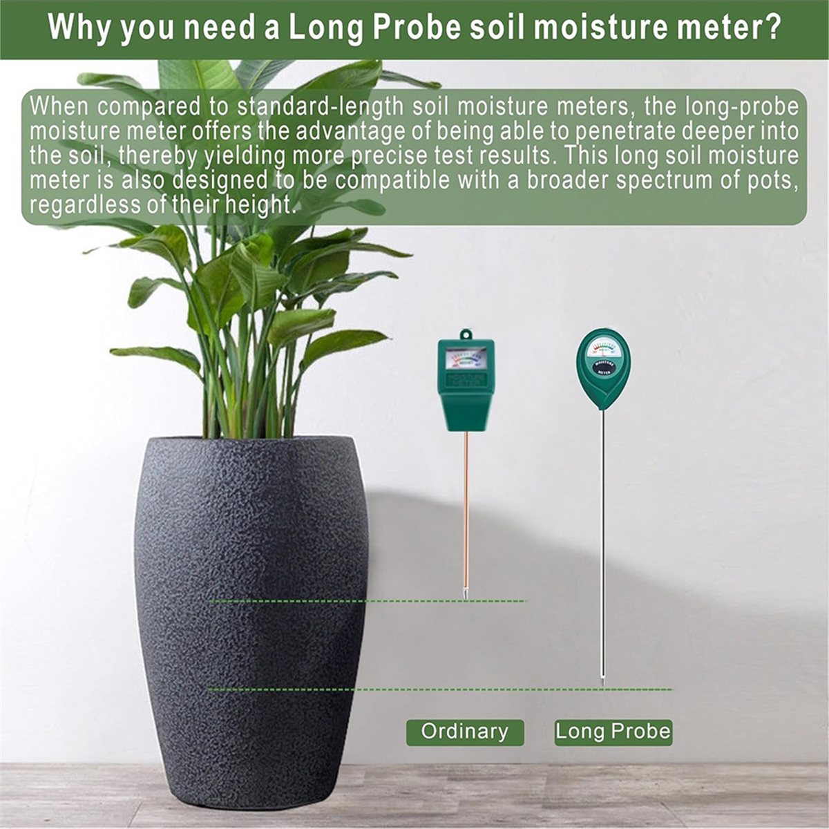 LNHFロングプローブ深層土壌水分計、水位モニターインジケー - Plant Monitor のレビューと価格