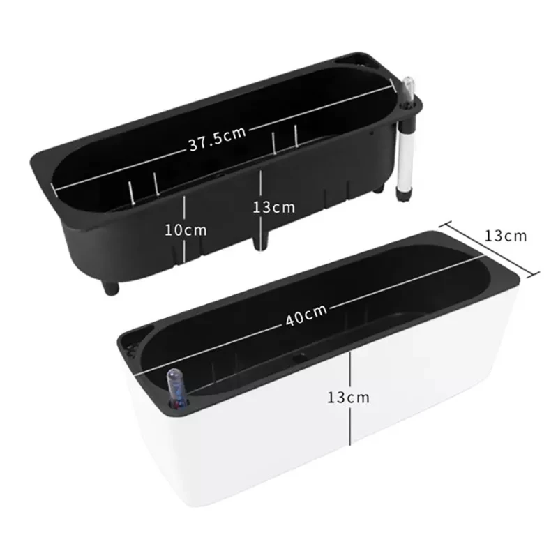 長方形怠惰な植木鉢鉢植え水耕プラスチック植木鉢 + 水位イン - Hydroponic Grow Pod のレビューと価格