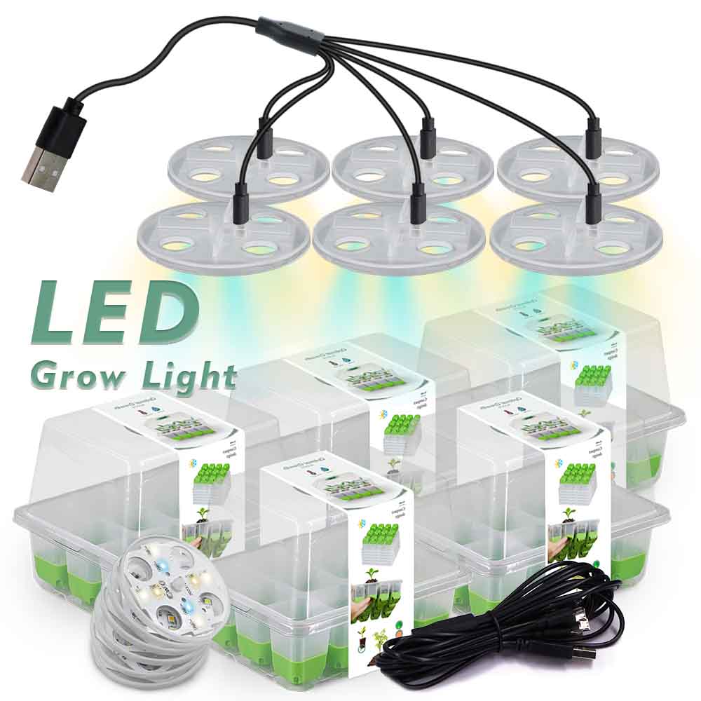 LED 成長ライト苗スタータートレイキット透明カバー付き屋内 - Indoor Garden Kit のレビューと価格