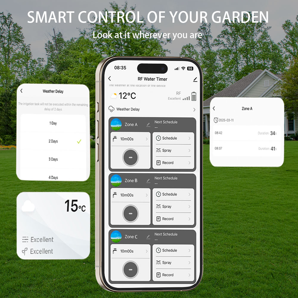 Tuya Wifi+RF433 3口給水タイマー ガーデン用 - Smart Garden Kit のレビューと価格